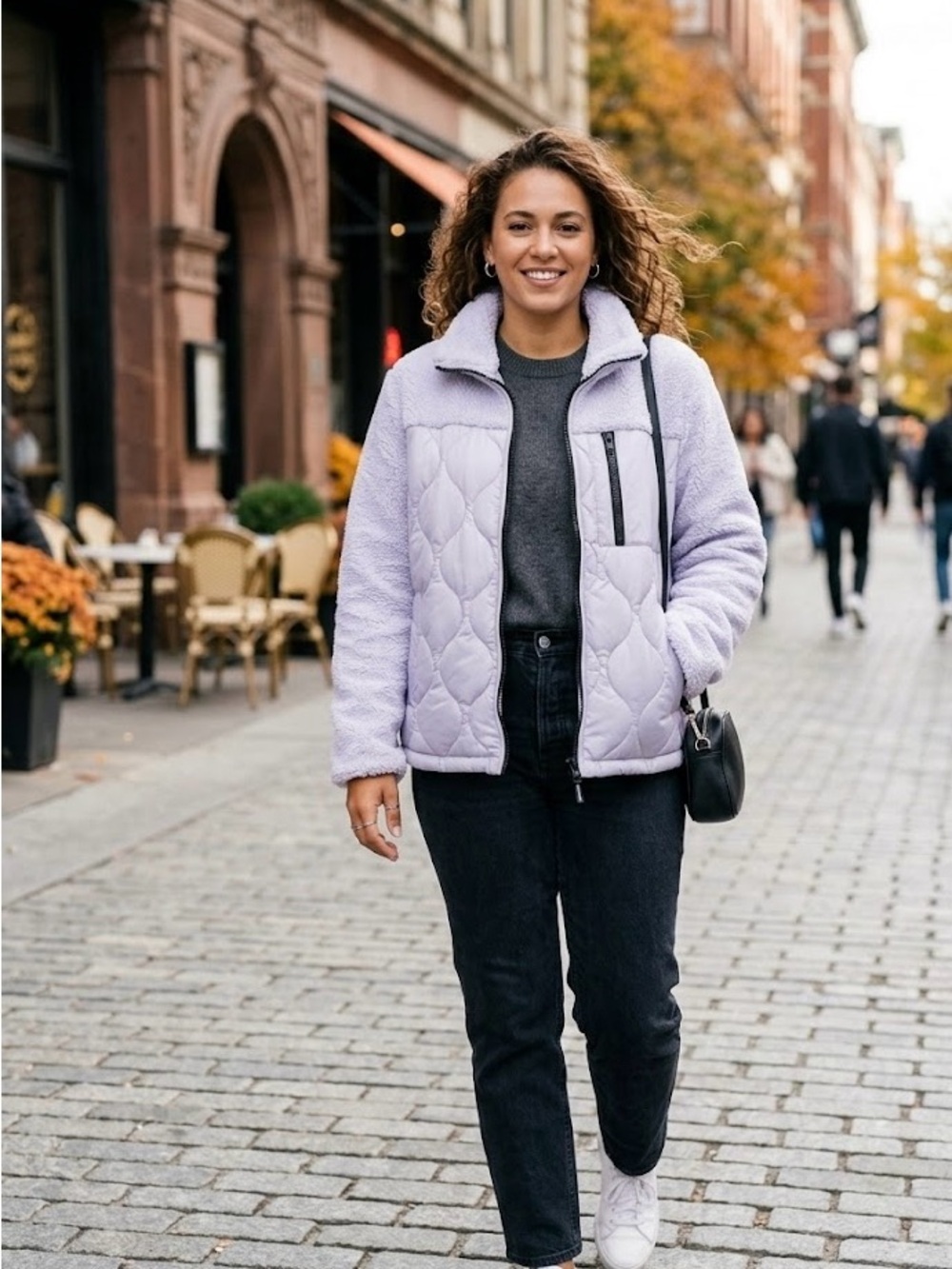 NWT Koolaburra by UGG Lilac Quilted Puffer Sherpa Jacket M